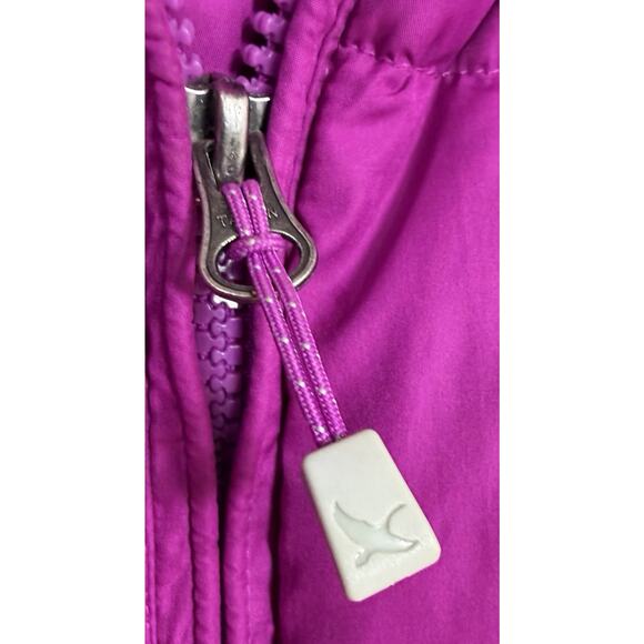 Eddie Bauer EB650 Goose Down Puffer Vest Womens Size L Magenta Zip Pockets Snaps - Picture 3 of 9
